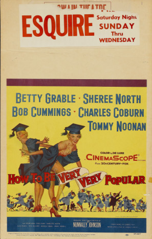 How to Be Very, Very Popular movie poster (1955) metal framed poster