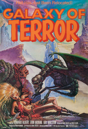 Galaxy of Terror movie poster (1981) wooden framed poster