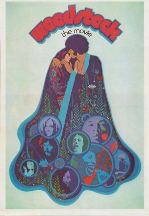 Woodstock movie poster (1970) wooden framed poster