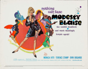 Modesty Blaise movie poster (1966) wood print