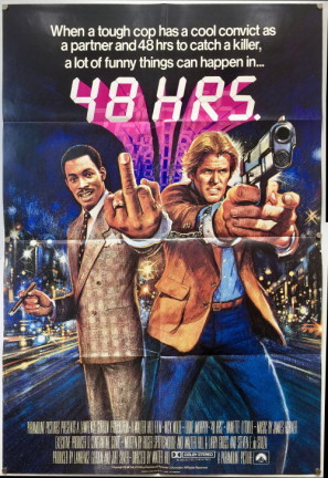 48 Hours movie poster (1982) wood print