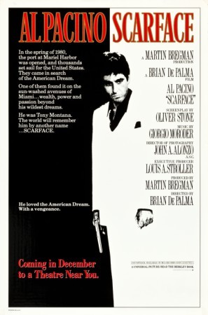 Scarface movie poster (1983) metal framed poster