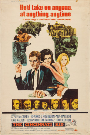 The Cincinnati Kid movie poster (1965) metal framed poster