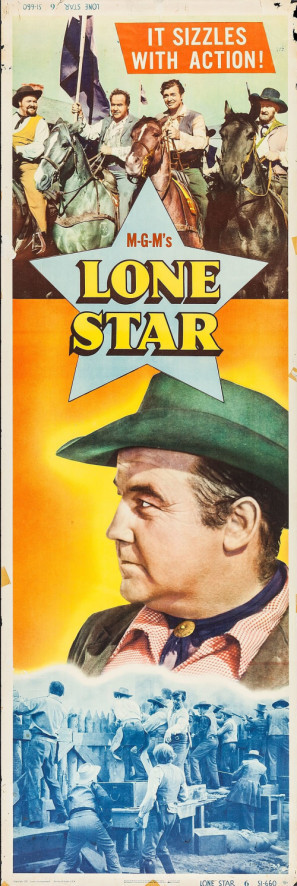 Lone Star movie poster (1952) canvas poster