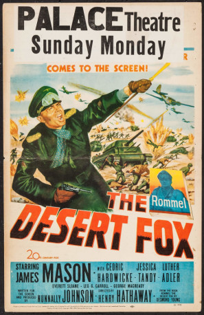The Desert Fox: The Story of Rommel movie poster (1951) wooden framed poster