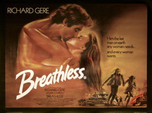 Breathless movie poster (1983) canvas poster