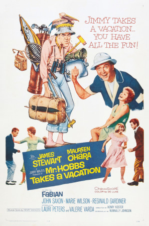 Mr. Hobbs Takes a Vacation movie poster (1962) wooden framed poster